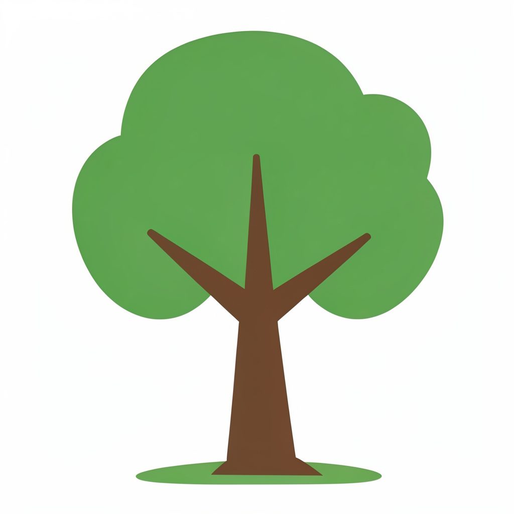 Flat vector illustration of a stylized blue-toned digital canopy with abstract tree silhouettes in deep navy and teal, conveying a layered security ecosystem on a soft grey background